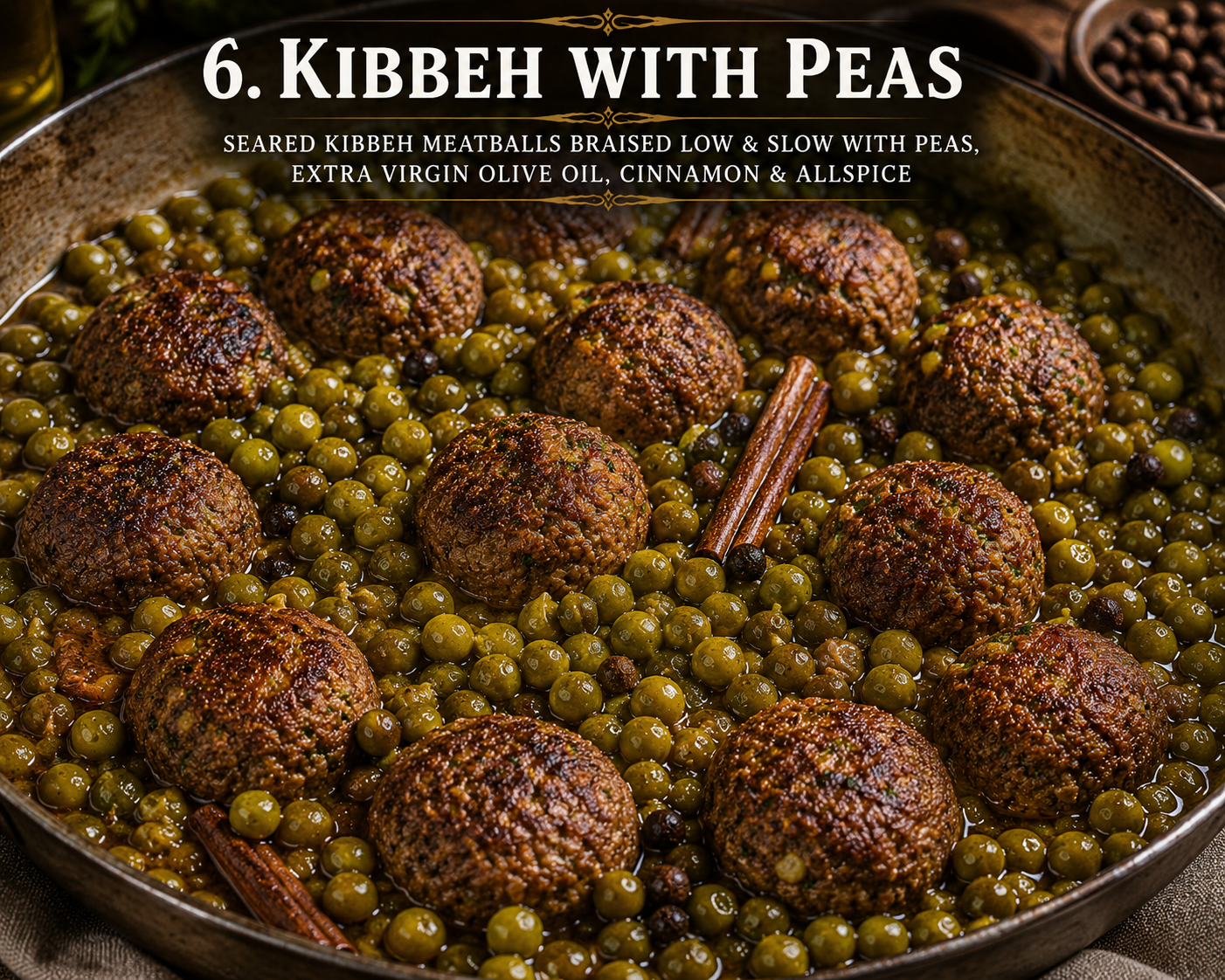 Kibbeh with Peas